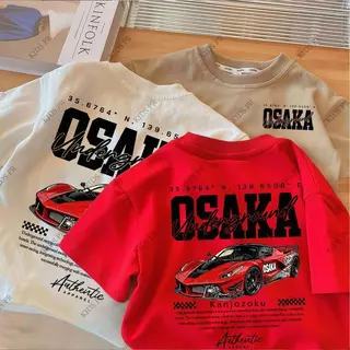 COD 2026 Tokyo Racing Car Printed Kid's T-shirt Fashion Trendy Casual Pure Cotton Top for 3-13 Yrs T11