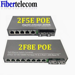 Fiber Optical POE Switch Gigabit พร้อมพอร์ต POE 4/8 สําหรับก…