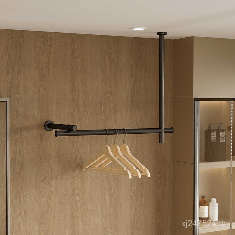 สีดําไทเทเนียม All Season Guest Room สแตนเลสไม้แขวนเสื้อโรงแรม Cloud B & B 4.0 เสื้อผ้า Rod Electrop