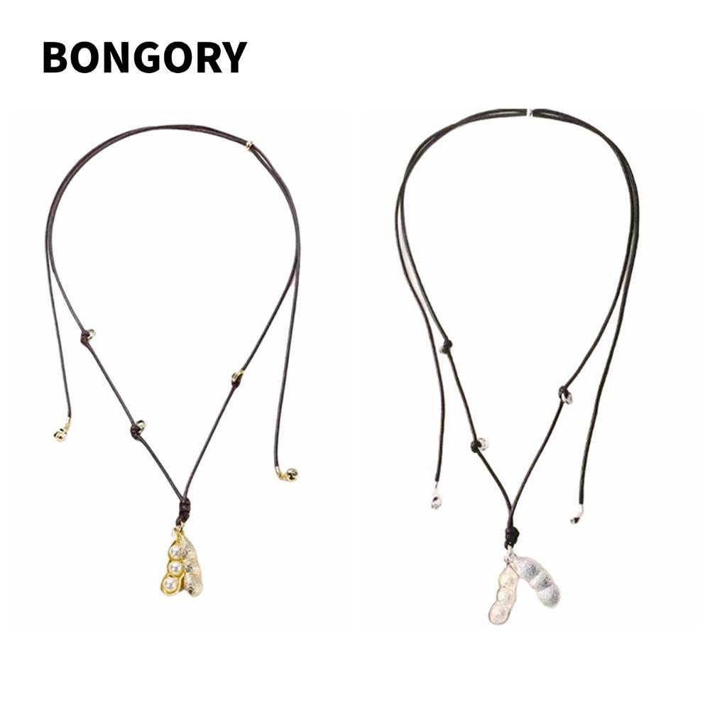 สร้อยคอ BONGORY, สร้อยคอ Pea Pod แบบโซ่ยาว, ห่วงโซ่เสื้อกันหนาวเชือกแฟชั่นผู้หญิง