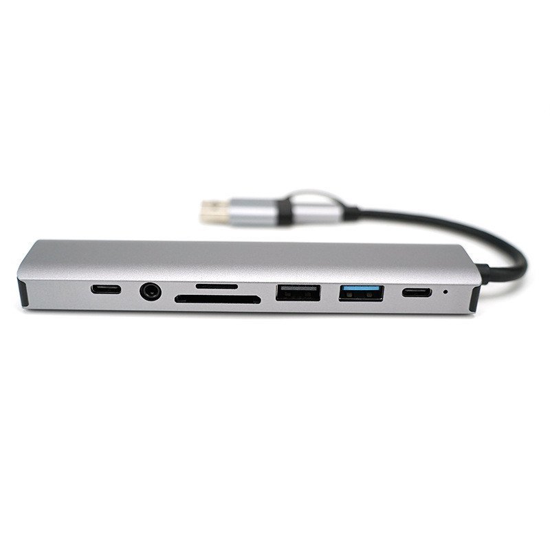 พร้อมอะแดปเตอร์เครื่องอ่านการ์ด SD/TF สถานีเชื่อมต่อสองหัว type-c มัลติฟังก์ชั่น usb3.0 การขยายตัวแย