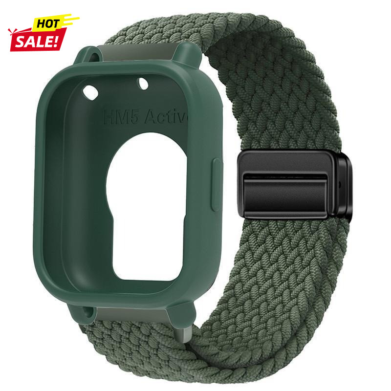 เคสซิลิโคน+ สายรัดแม่เหล็กไนลอนสําหรับ Redmi Watch 5Active 5Lite