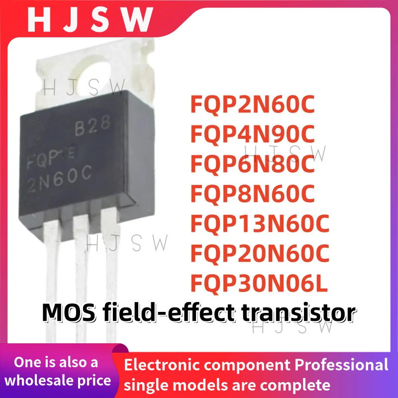 5PCS FQP2N60C FQP4N90C FQP6N80C FQP8N60C FQP13N60C FQP20N60C FQP30N06L 2N60C 4N60C 20C 20C ทรานซิสเต