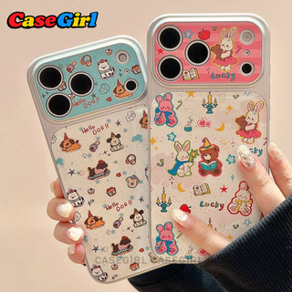 [✅คุ้มค่าที่สุด] สำหรับ iPhone 13 15 11 17 16 12 14 Pro Max 15 14 16 Plus เคสลายสุนัขและกระต่ายการ์ตูน สไตล์ins น่ารัก