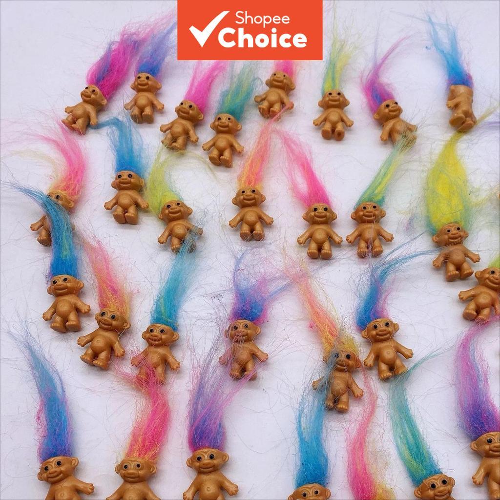 Vintage Troll ตุ๊กตาคอลเลกชันสีสัน Lucky Figures สําหรับ Party Favors คริสต์มาสฮาโลวีนตกแต่งของขวัญน่ารักสําหรับเด็กผู้ใหญ่