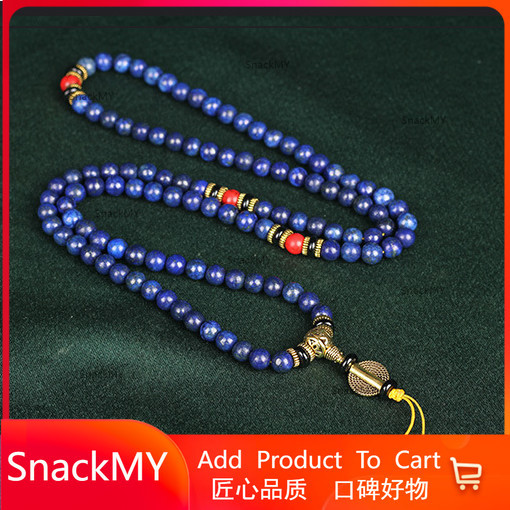 ใหม่ Lapis lazuli สร้อยคอธรรมชาติสีแดง Turquoise Spacer ลูกปัดสไตล์ Lapis lazuli ลูกปัดใหม่ Lapis la