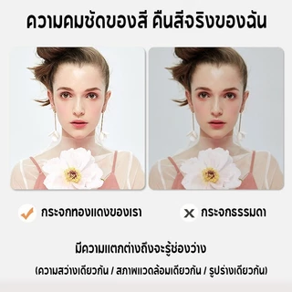 กระจกLED กระจกห้องน้ำ กระจกไฟ ควบคุมด้วยการสัมผัส แสงสามสี ติดผนังห้องน้ำโต๊ะเครื่องแป้งสไตล์นอร์ดิก