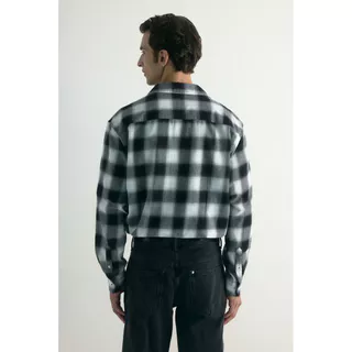 H&M(เอชแอนด์เอ็ม) เสื้อเชิ้ตผ้าฟลานเนลทรงหลวม ผู้ชาย 1289476_1