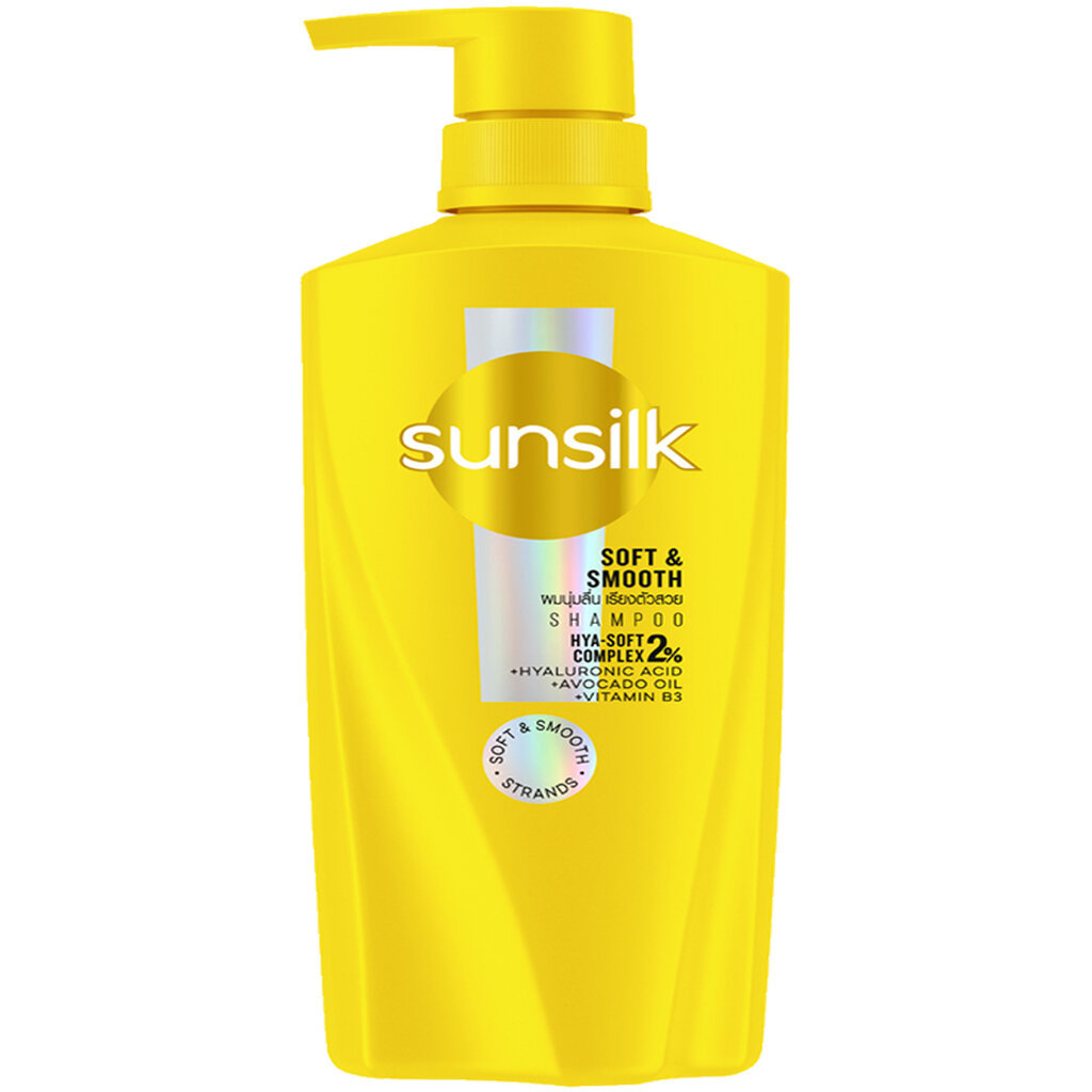 LeeMart ยาสระผม ซันซิล SunSilk 325ML แชมพู ซันซิน สูตร สมูท สีเหลือง ขนาด 325 มล.