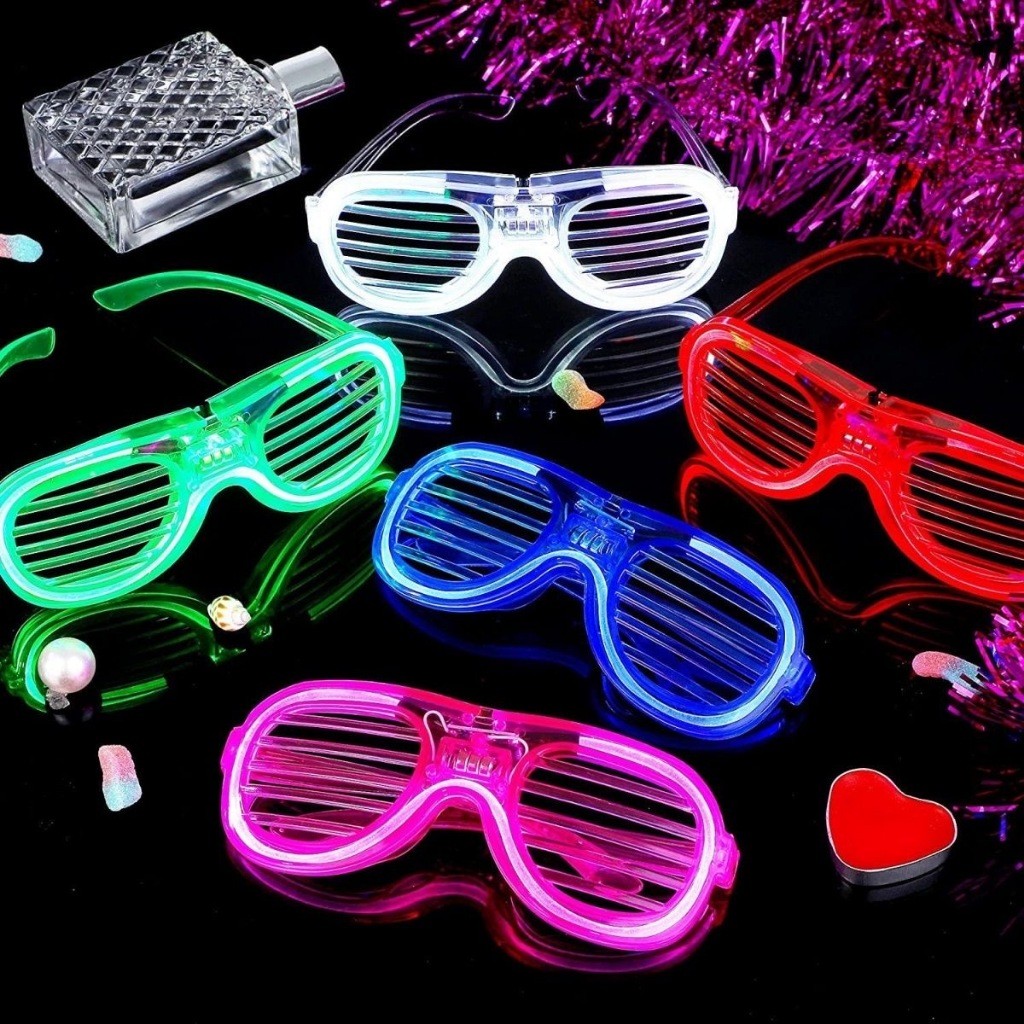 แว่นตาเรืองแสง มีหลอดไฟ LED พร้อมส่งในไทย Party สําหรับปาร์ตี้ แว่นแฟชั่น แว่นมีไฟ แว่นสงกรานต์