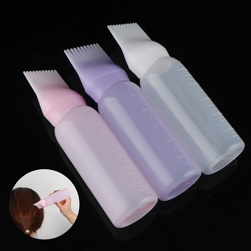 Auramiory] ขวดย้อมผม 120 มล. พร้อมแปรง Applicator Salon สีผมขวดย้อมสีใหม่