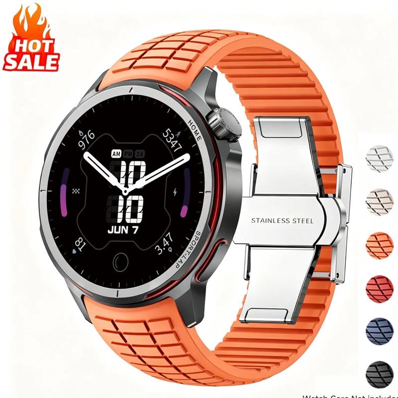 สายซิลิโคนหัวเข็มขัดผีเสื้อ (ไม่มีนาฬิกา) เข้ากันได้กับ Huawei Watch GT Runner 2 Strap Sports Band สําหรับผู้ชาย