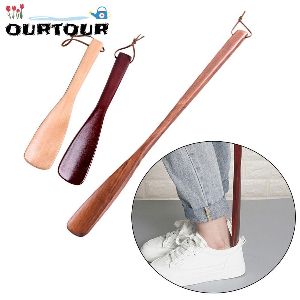 Shoehorn มือจับยาว พลาสติกทนทาน ใช้งานง่ายสำหรับทุกวัยและหญิงตั้งครรภ์