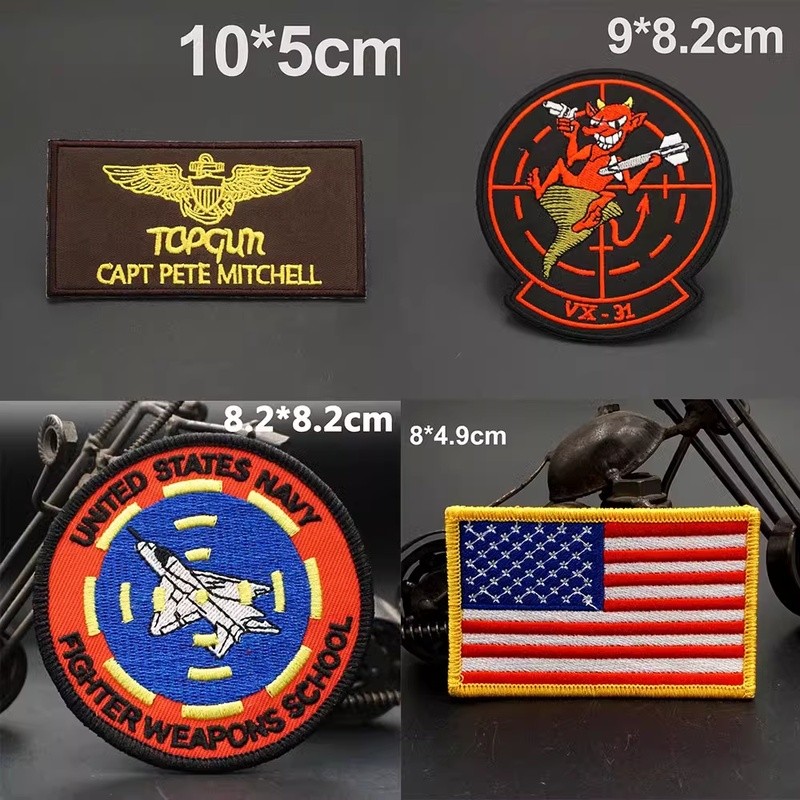 Top Gun Mavericks คอสเพลย์ Gsc Merch Armband ป้ายแพทช์ปัก Velcro ป้ายที่ระลึก