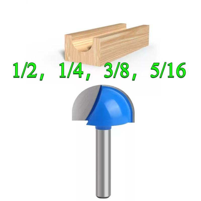 เครื่องตัดก้นกลม เครื่องตัดกัดงานไม้ เครื่องตัดตัดแต่ง เครื่องตัดงานไม้ 1/2, 1/4, 3/8, 5/16 (PW-DJ-T