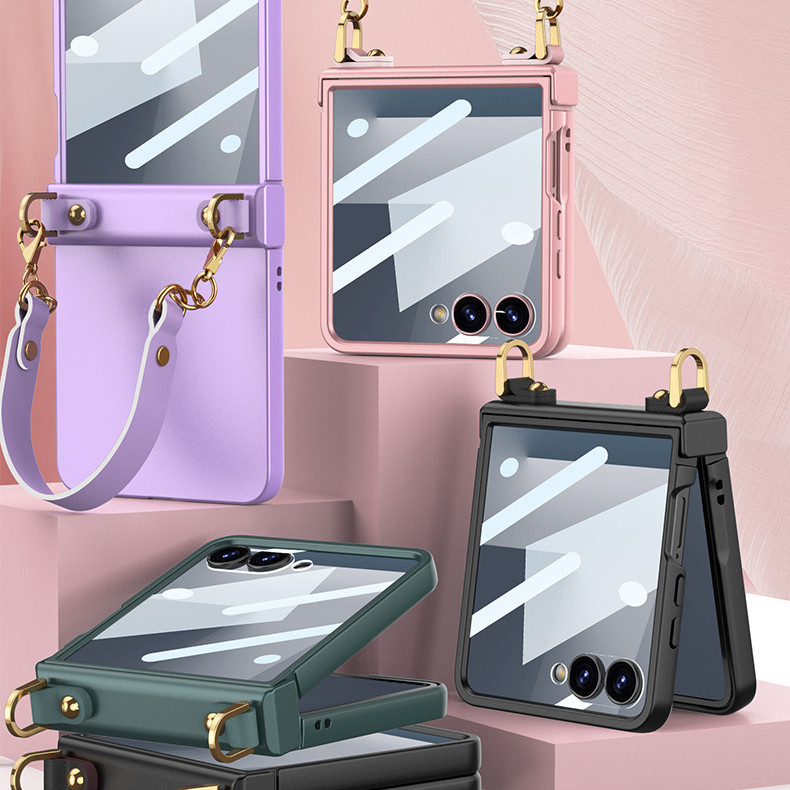 Ready ใหม่สําหรับ Samsung Galaxy Flip 7 เคสโทรศัพท์แฟชั่นเคสป้องกันแบบเรียบง่าย Flip7 Shell Film เคส