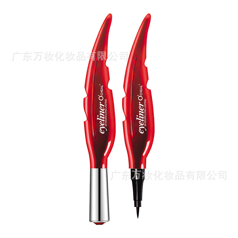 OCHEAL Ouqianya Red Feather Eyeliner Waterproof Smudge-proof Fine Tip Eyeliner Liquid Makeup8.8