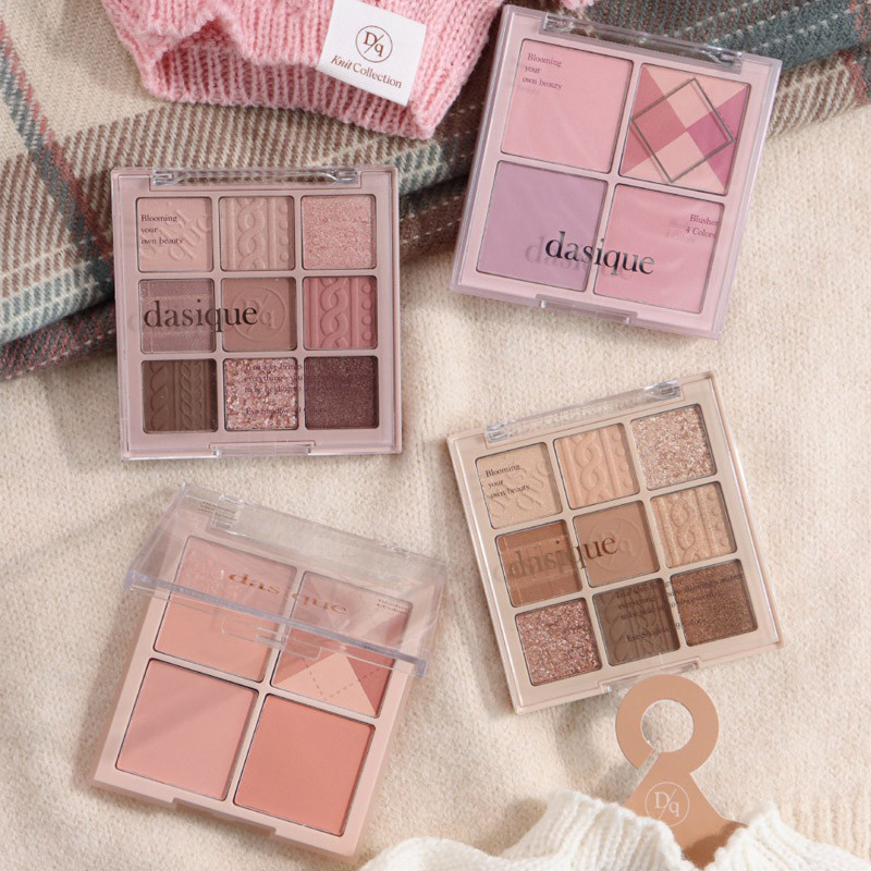 พาเลทตา บรรยากาศ Welding Face Korea dasique Jiugongge Eyeshadow Palette 9 สีสีม่วงสีเบจถัก