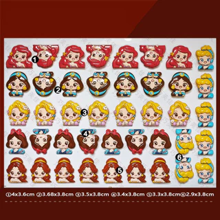 แผ่นลอกลายช็อคโกแลต ลายรวมการ์ตูน ลายซุปเปอร์ฮีโร่ ลายเจ้าหญิง =2