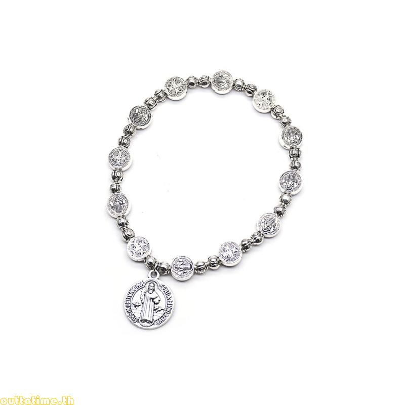 Catholic Saint Benedict Bracelet Blessing Bracelet Saint Benedict Medal Pendant