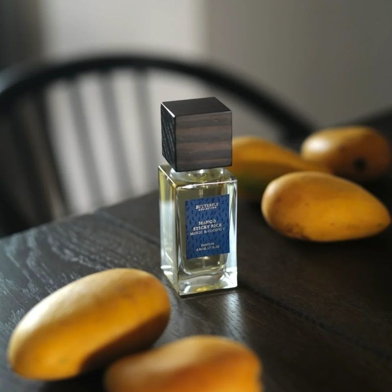 T Thailand น้ําหอมผีเสื้อ Mango Glutinous Rice Puree Medium Buffalo Grapefruit Bay Leaf Jasmine Flat