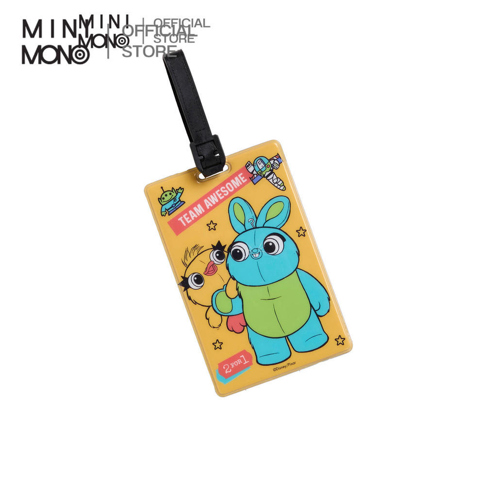 Mini Mono แท็กกระเป๋าเดินทาง ลาย Bunny ขนาด 7x11 ซม. สีเหลืองเข้ม ลิขสิทธิ์แท้