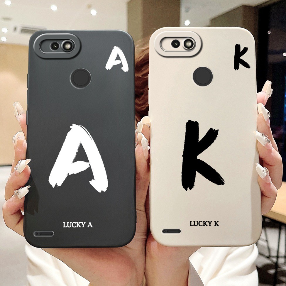 Tecno Pop 2 Pro กรณี B1P แฟชั่นเรียบง่ายตัวอักษร AZ รูปแบบการออกแบบซิลิโคนกันกระแทกฝาครอบ Techno Pop