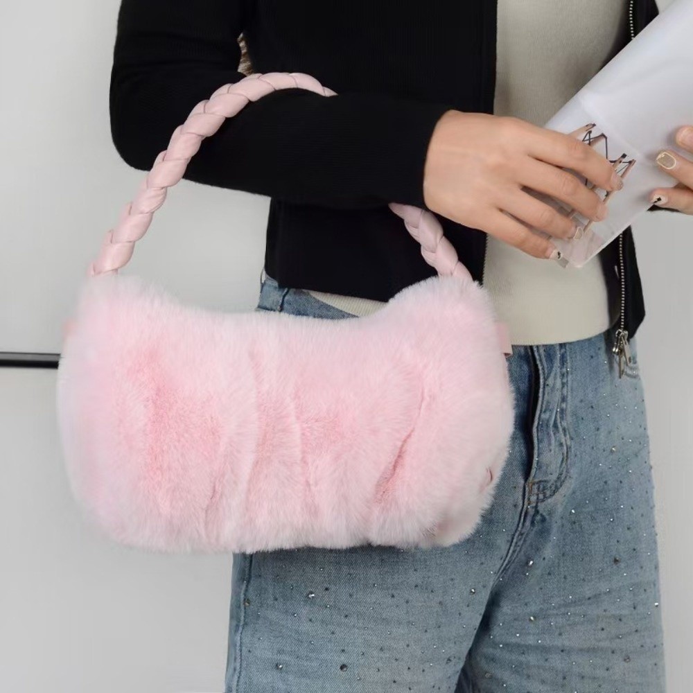 โคลิน่า 115 กระเป๋าถือตุ๊กตา สีทึบ นุ่ม ขนยาว หรูหรา - รูปที่ 6