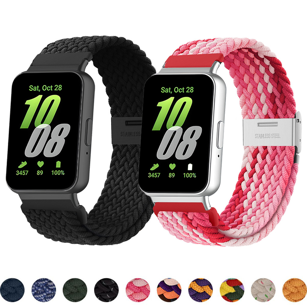 สายถักไนลอนสําหรับ Samsung Galaxy Fit 3 สายกีฬาเปลี่ยนสร้อยข้อมือ Correa ปรับสําหรับ Samsung Galaxy Fit3 Band