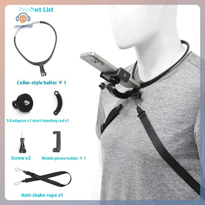 AFl 1 ชุดโทรศัพท์ Action กล้อง 2 In 1 คอสําหรับ Action Universal Action กล้องอุปกรณ์เสริม TH