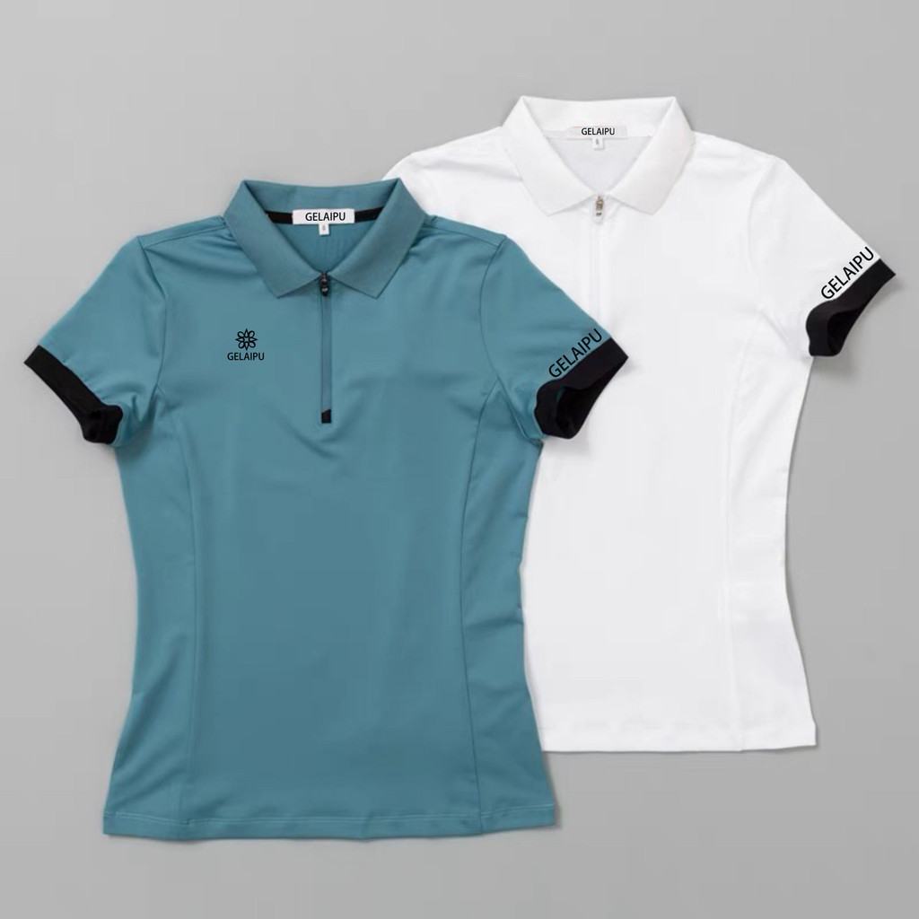 เสื้อลดี้ส์โปโลแขนสั้น ระบายอากาศดี และแห้งไว สไตล์แคชวลสำหรับทำกิจกรรมกลางแจ้ง
