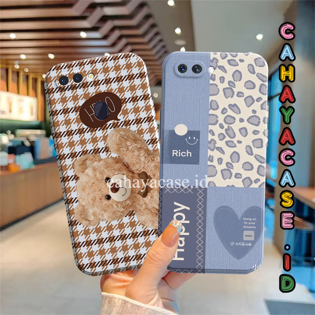 Oppo A3s A5s A12 A11k A7 A1k F9 Pro Case Character Motif Silicone Casing Pro Camera Protector Hp