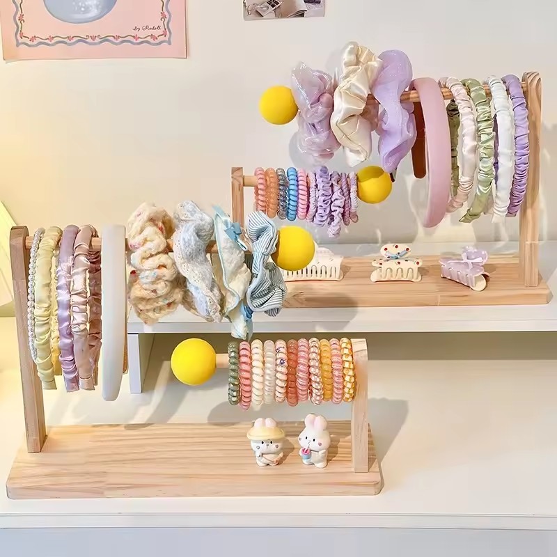 Multilayer Hair Hoop Organizer Rack สําหรับเดสก์ท็อป-สร้อยข้อมือสะดวกอุปกรณ์เสริมผมแขวนชั้นวาง
