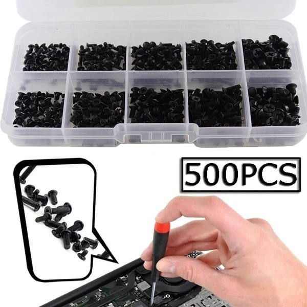 3M2H กล่องน็อต 500 ชิ้น สำหรับคอมพิวเตอร์/โน๊ตบุ๊ค อเนกประสงค์ น็อตคอมพิวเตอร์ PC/Notebook Screws