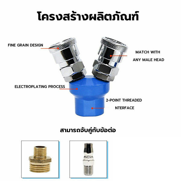 PG0W คอปเปอร์ลม คอปเปอร์สายลม คอปเปอร์ 2ทาง ขนาด1/4