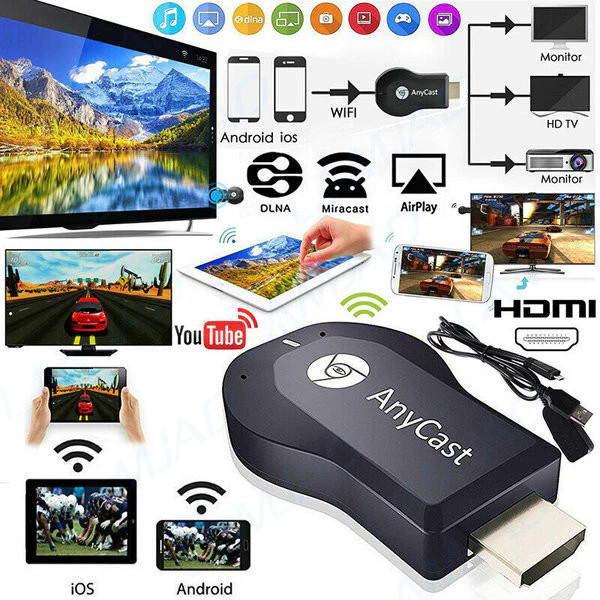 VRXF ðĨāļāļāļāđāļāđ HDTV Anycast M9 plus Anycastāļāļ· hdmi wifi Display HD āļāļļāļāļāļĢāļāđāļĢāđāļ§āļĄāļŦāļāđāļēāļāļāđāļĢāđāļŠāļēāļĒ āļāđāļāļĄāļ·āļāļāļ·āļāđāļāļāļĩāļ§āļĩ āļĢāļāļāļĢāļąāļ Android
