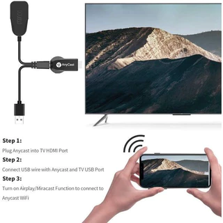 VRXF 🔥ของแท้ HDTV Anycast M9 plus Anycastปื hdmi wifi Display HD อุปกรณ์ร่วมหน้าจอไร้สาย ต่อมือถือไปทีวี รองรับ Android