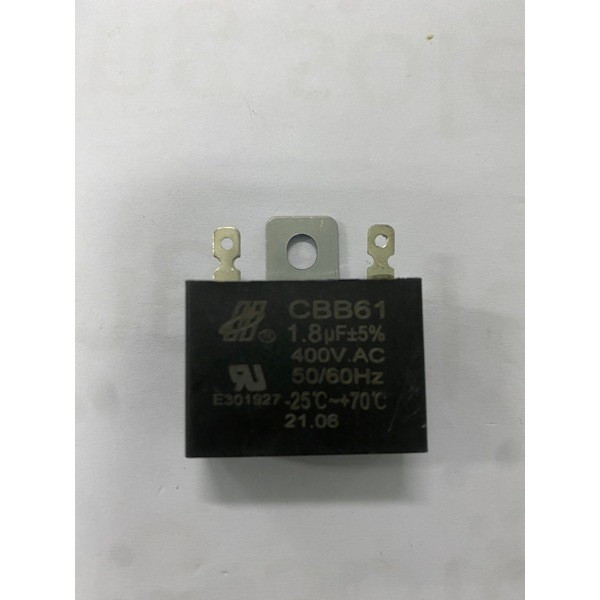 EGVT คาปาซิเตอร์พัดลม 1.5uF 400V (พัดลม 14-16นิ้ว) / 1.8uF 400V (พัดลม 18นิ้ว) อะไหล่พัดลม