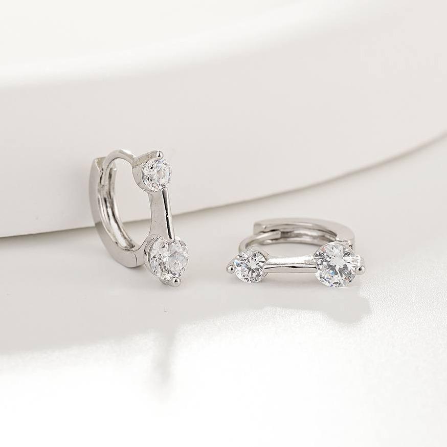 *RESTOCKED* AREUM by Minimalyst Label [925S POST] - JIYEON PETITE DUO BLING HUGGIES