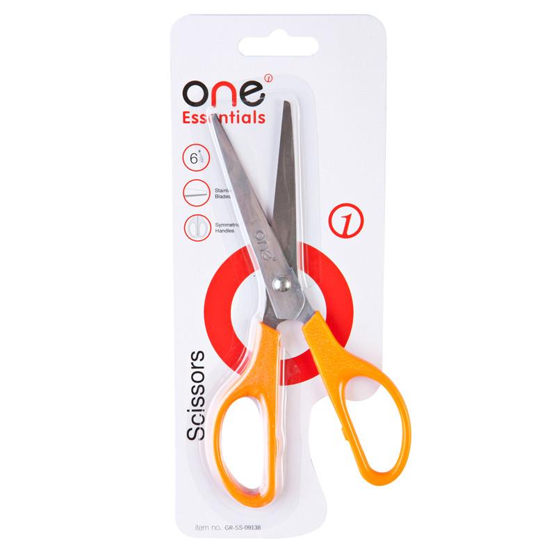 ONE กรรไกร 6 ขนาด 3/4 นิ้ว สีส้ม