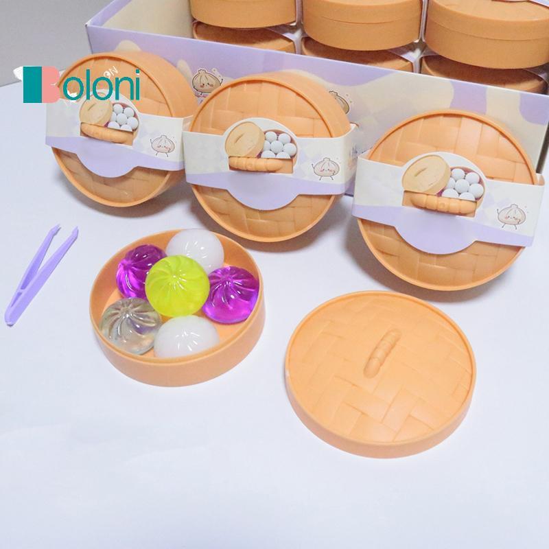 [Boloni] ชุดของเล่นเกี๊ยวขนาดเล็กแบบบีบได้ 6 ชิ้น Soft Stress Relief Bun Fun Squishy Sensory Experience ใหม่