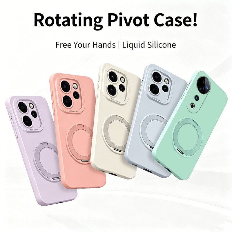 PBZZ สําหรับ VIVO V40 V50 V60 v60e V70 fe PRO V70E LITE V40 v50 5g โทรศัพท์กรณี Softcase ซิลิโคนกันกระแทกความงามพร้อมผู้ถือ 360° สีม่วงน่ารักสําหรับเด็กผู้หญิง YTYZJ1