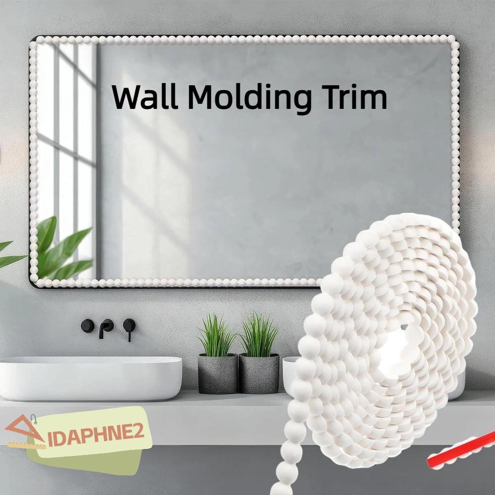 IDAPHNE2 Wall Molding Trim, 3 เมตร Paintable Wall Baseboard, Self-Adhesive PVC สติกเกอร์แบน Stick สําหรับผนังกระเบื้องเพดาน
