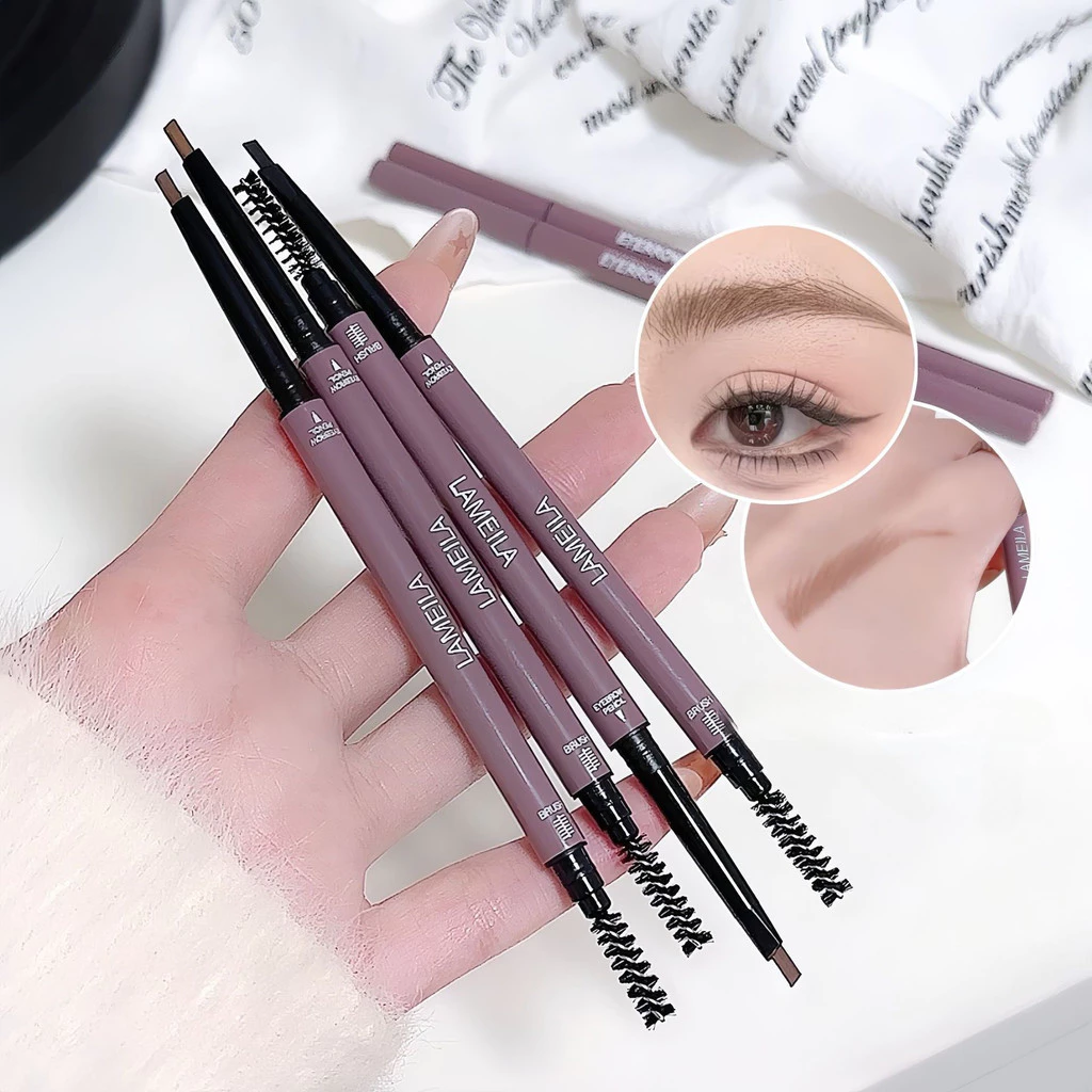 shiny-girl:eyebrows ดินสอเขียนคิ้ว1.5mm แบบหมุนออโต้ กันน้ำ พร้อมแปรงปัดขนคิ้ว 6 สี-BA832