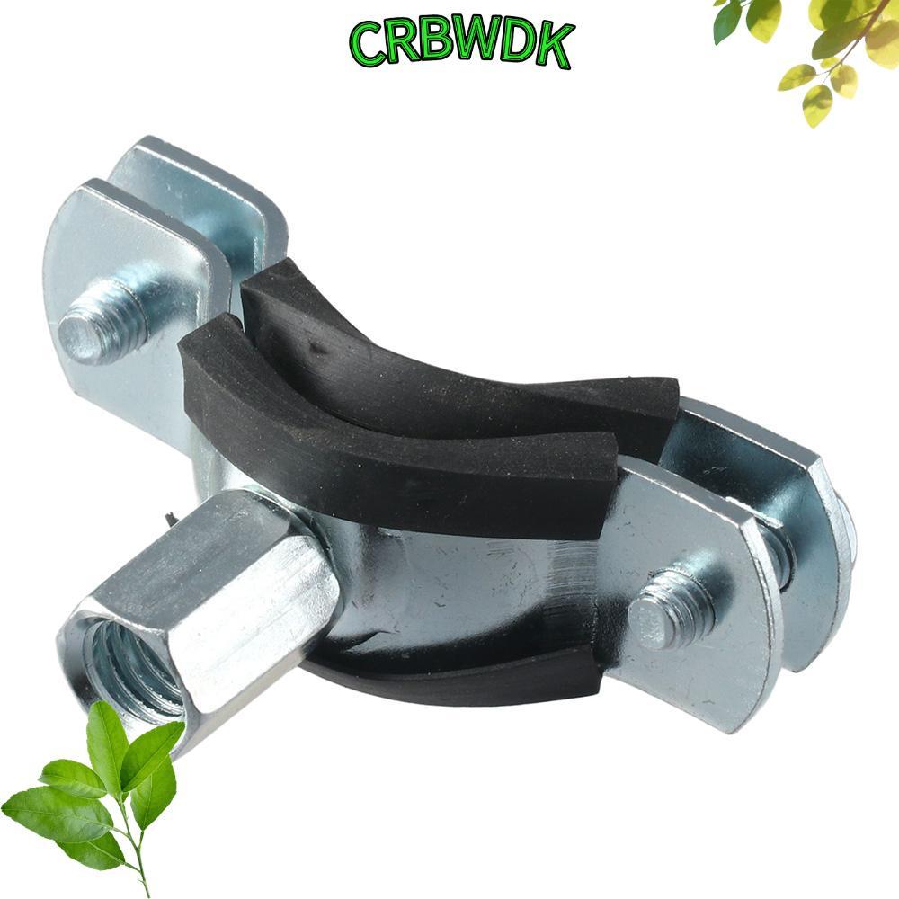 CRBWDK 2 ชิ้น สนับสนุนแคลมป์ M8 สกรูยึด ปรับท่อ รองรับท่อ 20/25/32/40/50/63 มม. เงิน ยาง PPR เหล็ก PVC