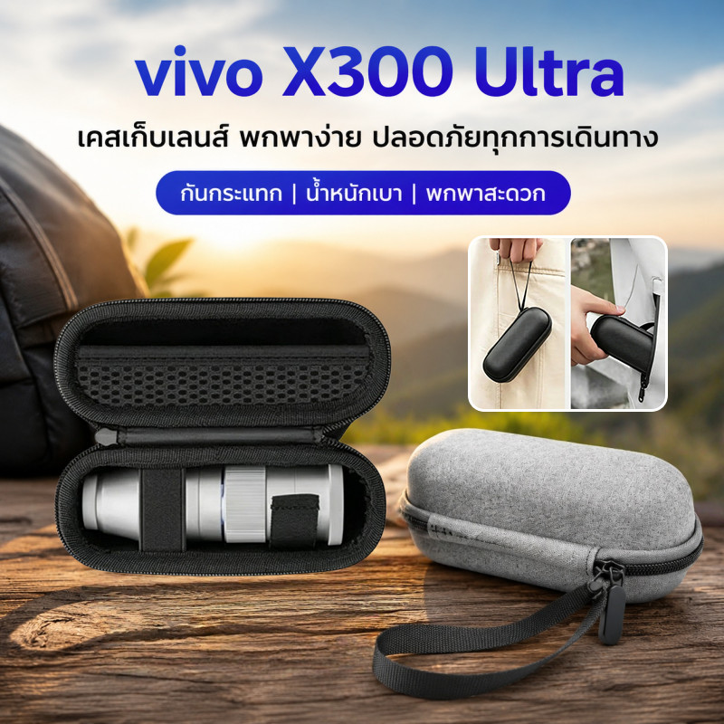 ชุดช่างภาพเฉพาะกระเป๋า vivo X300 Ultra  กระเป๋าเก็บเลนส์ การออกแบบ 1: 1 ผ้า PU กันน้ำ ทนต่อการขัดถูและรอยขีดข่วน