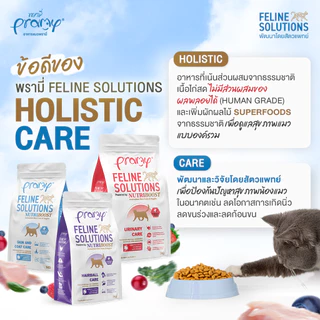 (ส่งด่วนใน กทม.) Pramy Care Feline Solutions อาหารเม็ดแมว สูตรดูแลสุขภาพเฉพาะด้าน ถุง 1Kg.