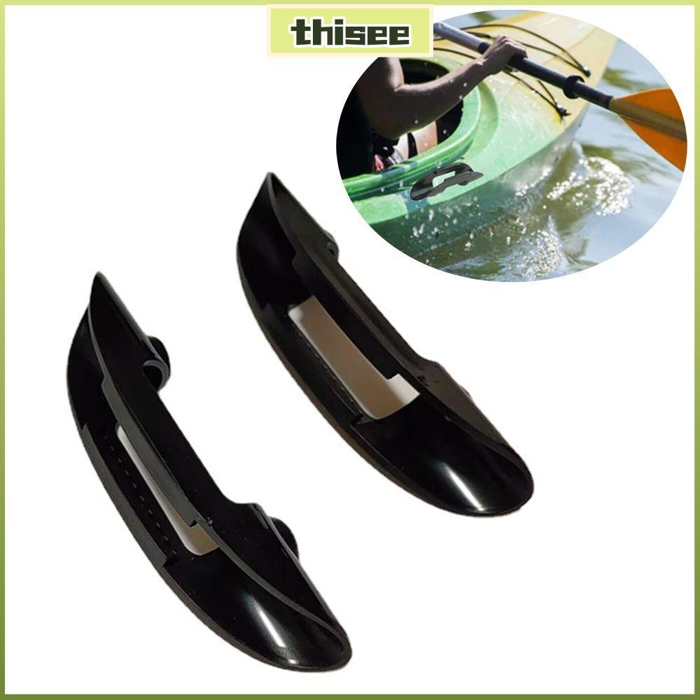THISEPH 2 ชิ้น Kayak Keeper, Kayak Canoe พลาสติก Paddle Holder, Yacht Kayak Paddle Keeper อุปกรณ์เสร
