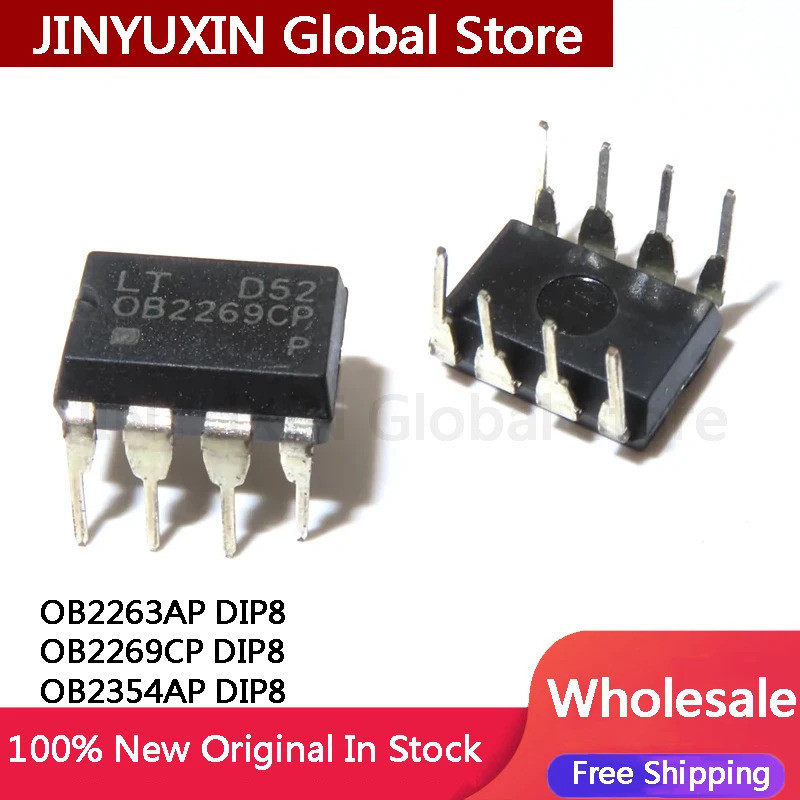 5 ชิ้น OB2263AP OB2263 OB2269CP OB2269 OB2354AP OB2354 DIP-8 ชิป IC ในสต็อกขายส่ง
