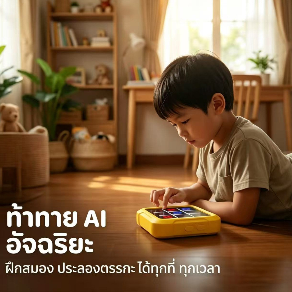 สมาร์ท Tic-Tac-Toe 3-in-1 กล่องเกมปัญญาสําหรับเด็กของเล่นครอบครัวเกมกระดานการฝึกอบรมหน่วยความจําและโฟกัส ของเล่นเด็ก